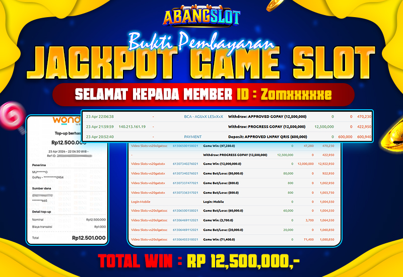 ABANGSLOT - MAXWIN SEBESAR RP. 12,500,000,- DI GAME Gates of Gatot Kaca 1000