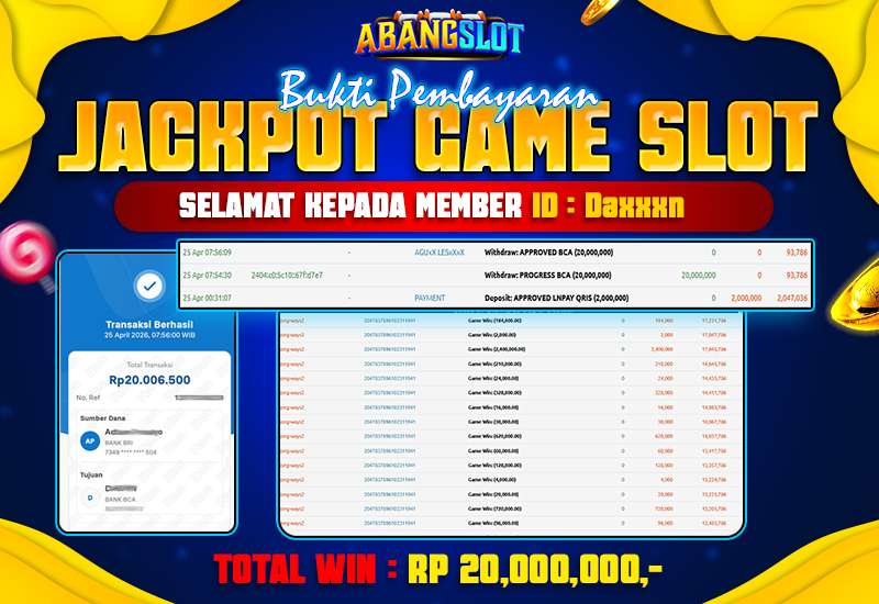 ABANGSLOT - JACKPOT SEBESAR RP. 20,000,000,- DI GAME MAHJONG WAYS 2